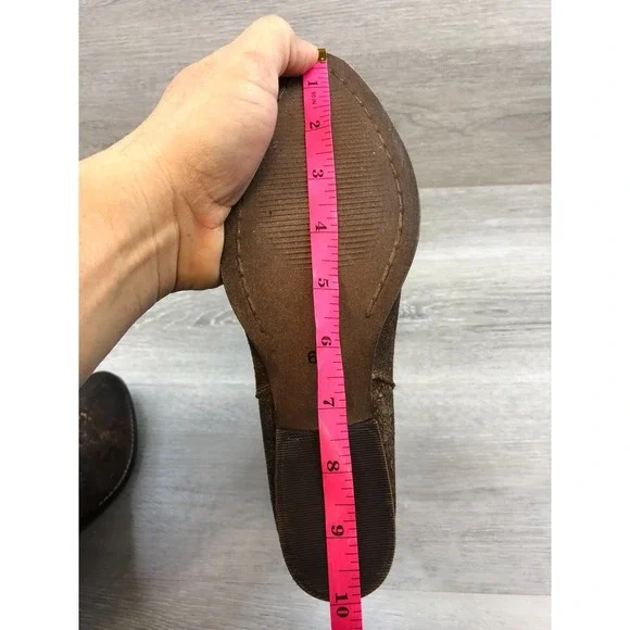 Diba True Flying Solo Women's Brown Leather 6.5 Studded Ankle Western Pull On - Picture 9 of 11